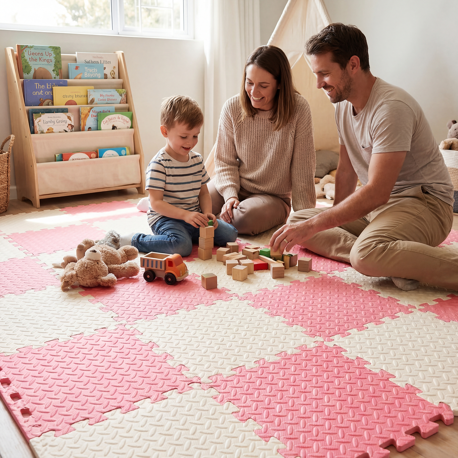 Baby Nursery Music - Large 4Pcs 60x60cm Baby Play Mat