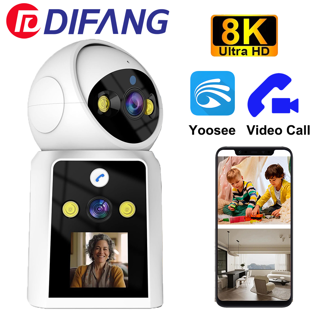Baby Monitor Split Screen - DIFANG yoosee 4K Two Way Video