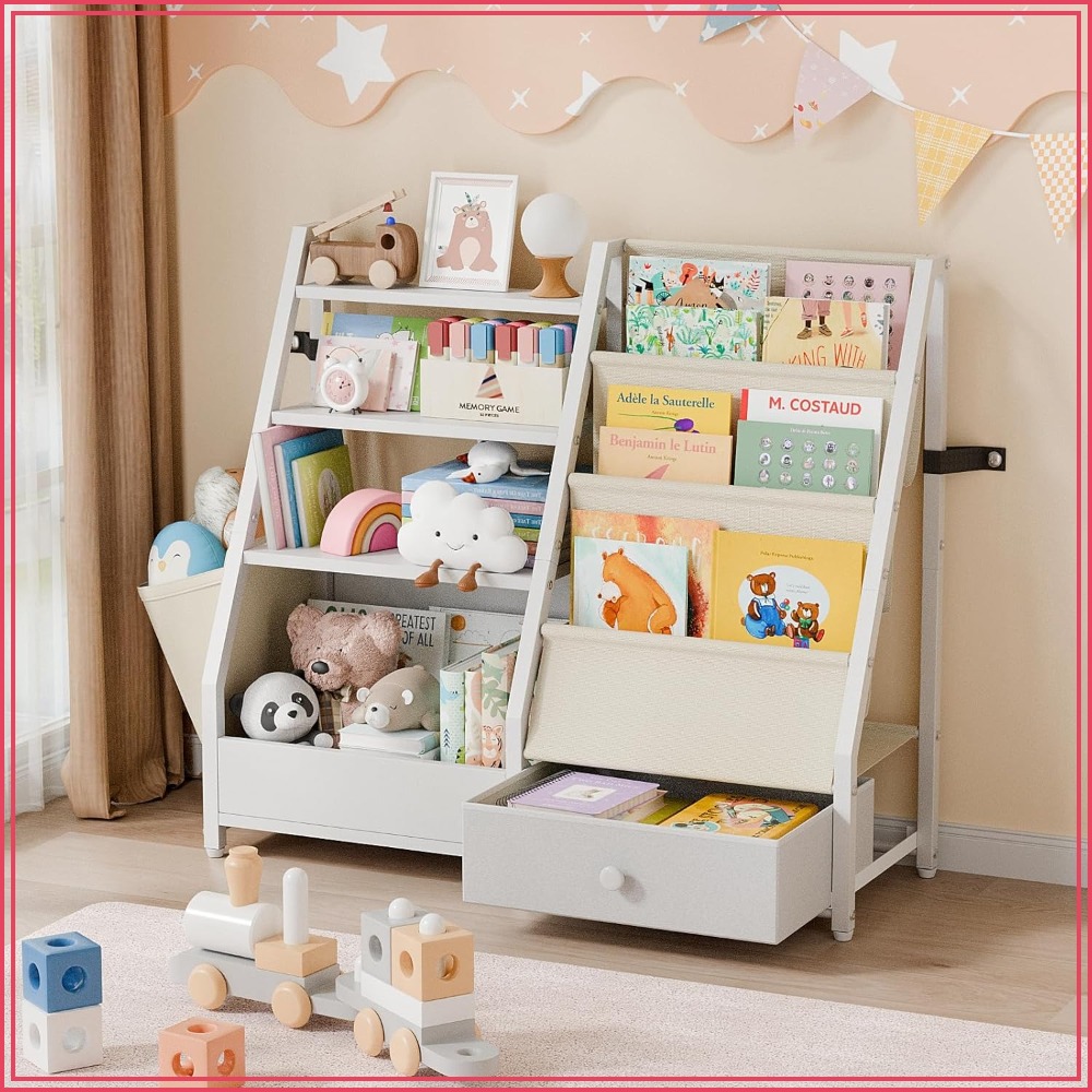 Baby Nursery Books - Kids Bookshelf and Toy Storage -