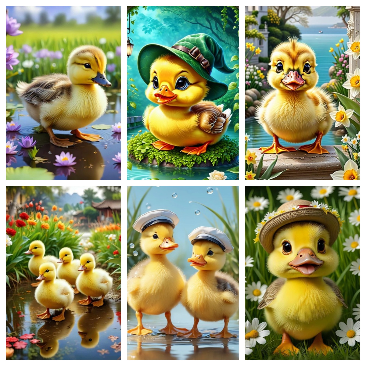 Baby Nursery Yellow - Yellow Duckling Diamond Art Kits for