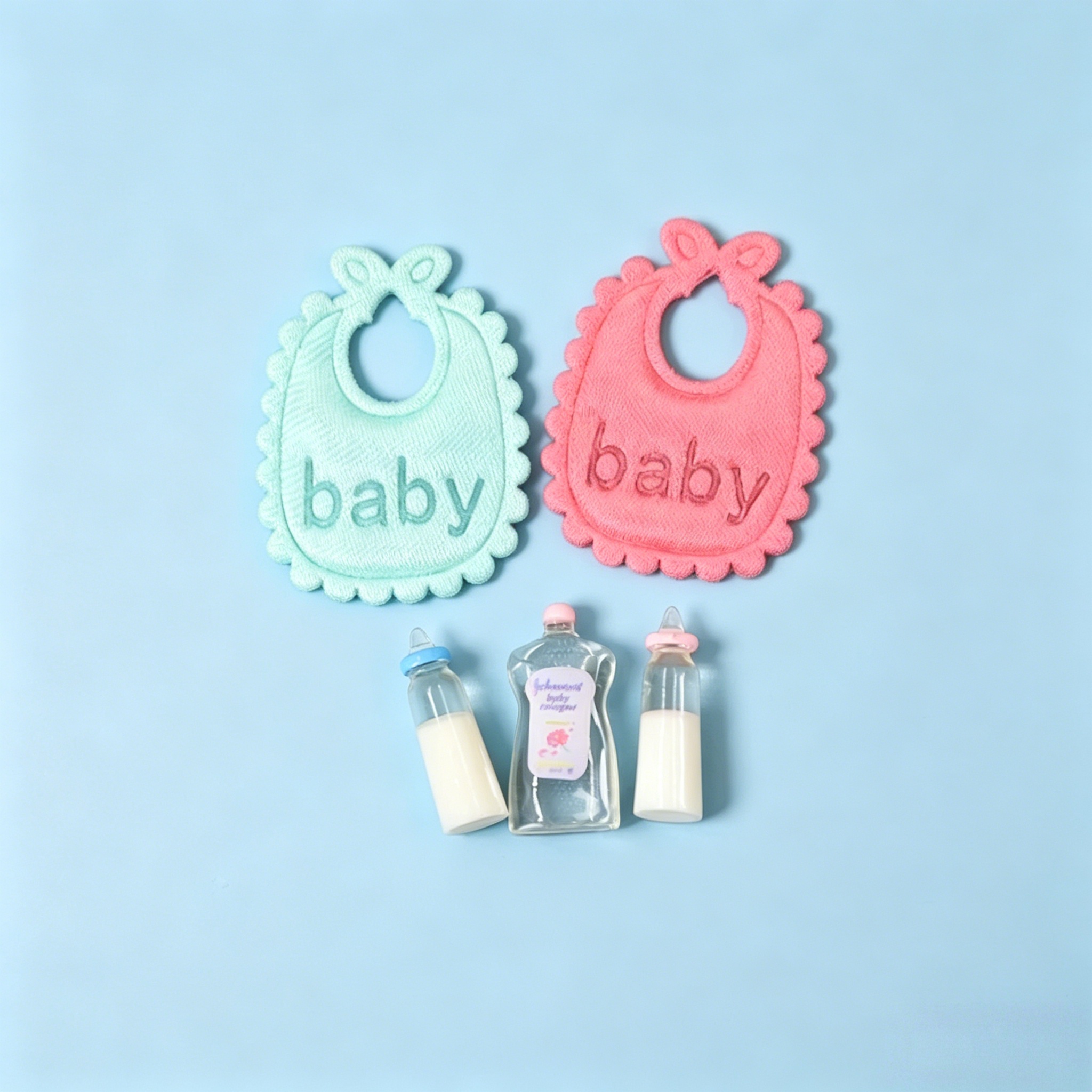 Baby Nursery Accessories - 1:12 Scale Dollhouse Mini Baby Bottles