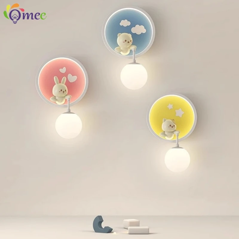 Baby Nursery Yellow - Cute Girl Wall Lamps LED Pink