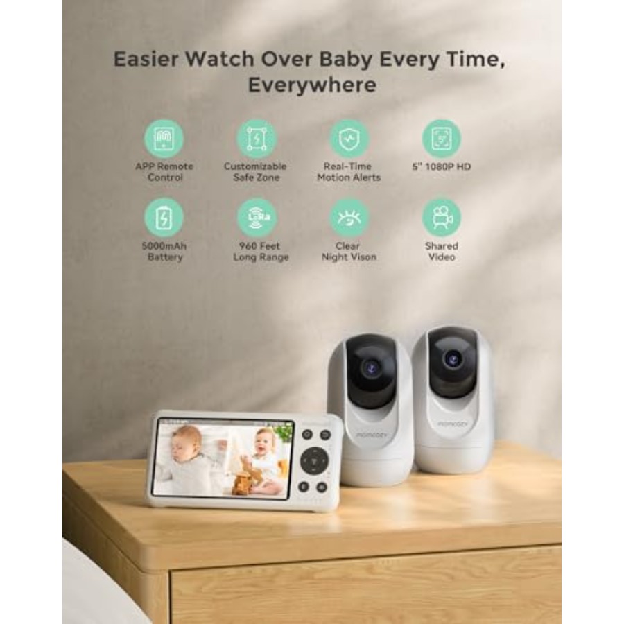 Smart WiFi baby monitor for ho - Baby Monitor Split Screen avis et prix