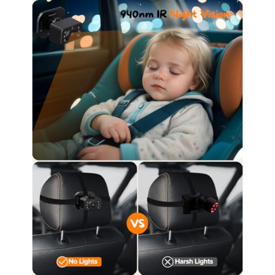 Baby Car Camera for 2 7 Inch H - Baby Monitor Split Screen avis et prix