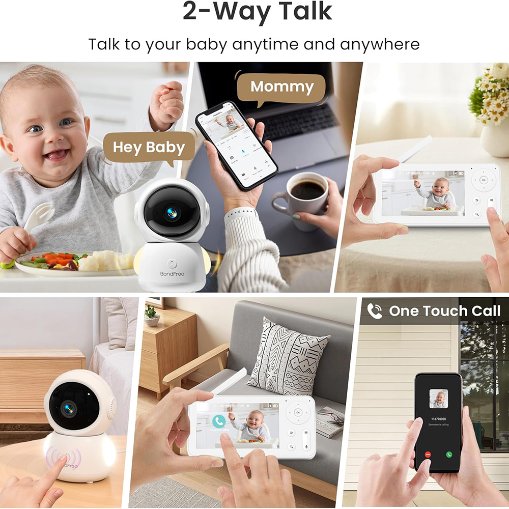 2K Baby Monitor with 2 Cameras - Baby Nursery Music avis et prix