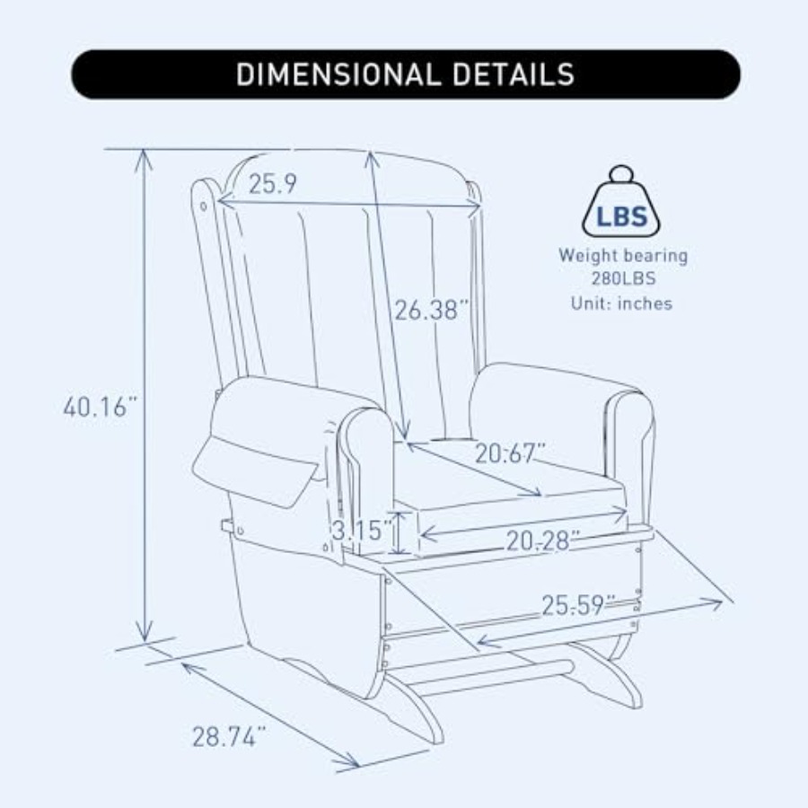SafeRocker Standard Glider Roc - Baby Nursery Rocking Chair avis et prix