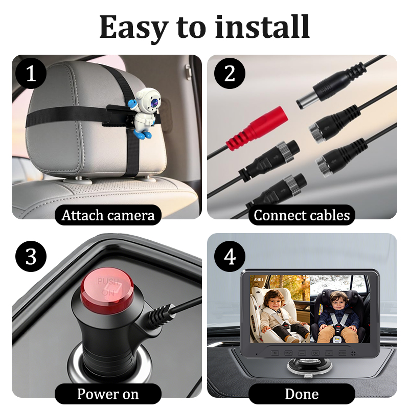 Plug & Play Baby Car Camera fo - Baby Monitor Split Screen avis et prix