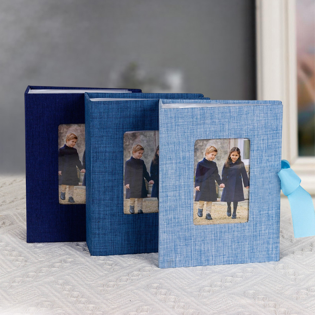 Linen Ribbon Photo Album Book, - Baby Nursery Books avis et prix