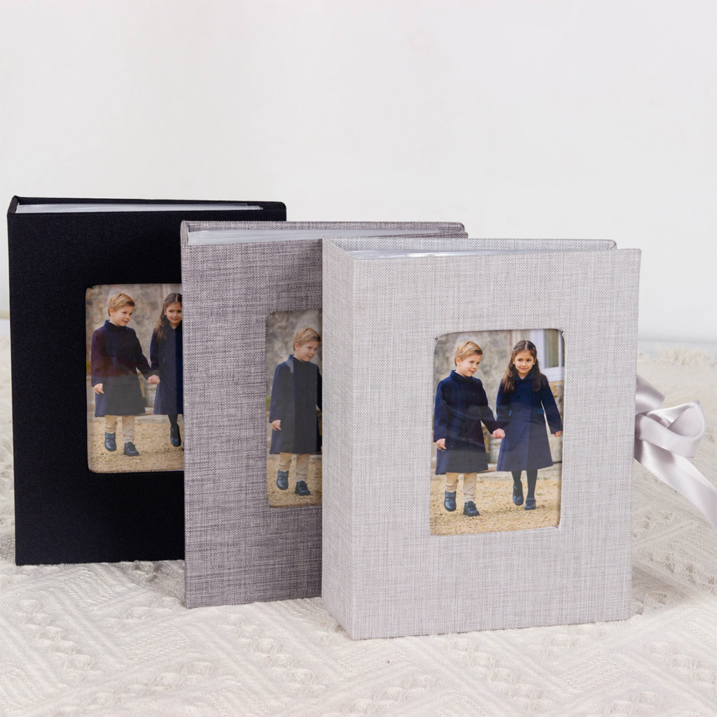 Linen Ribbon Photo Album Book, - Baby Nursery Books avis et prix