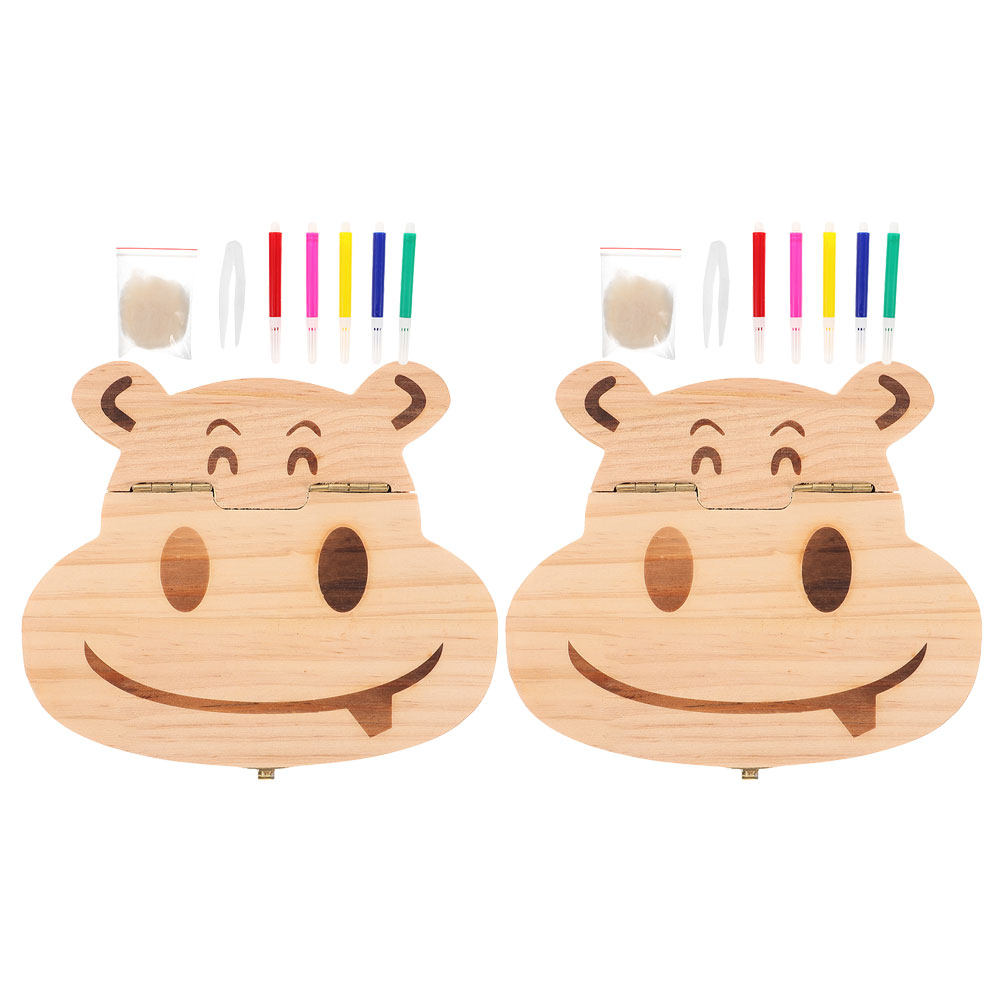 2Set Wooden Baby Tooth Contain - Baby Keepsake Box avis et prix