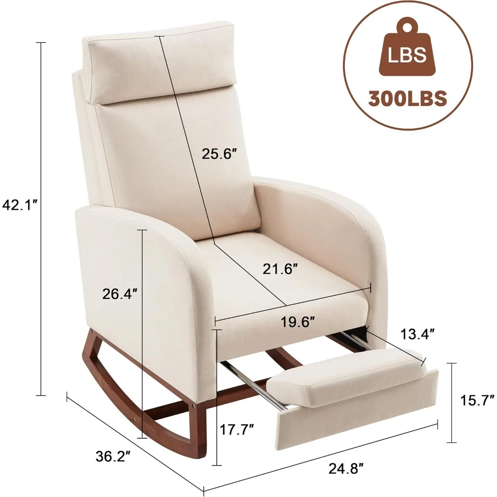 High-Back Nursery Rocking Chai - Baby Nursery Rocking Chair avis et prix
