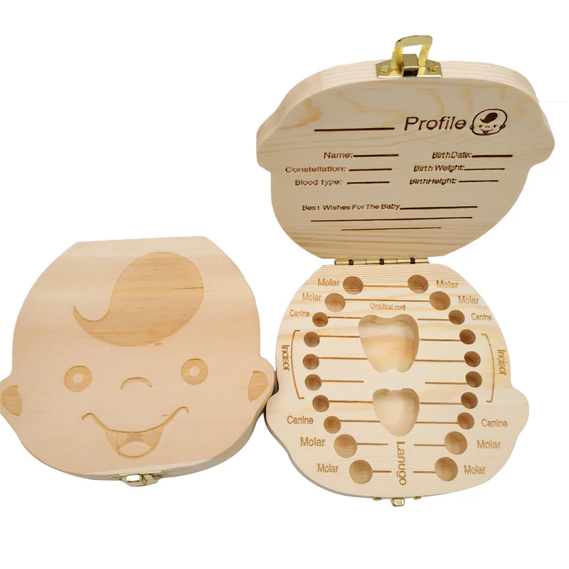 Baby Tooth Box Wooden Kids Mil - Baby Keepsake Box avis et prix