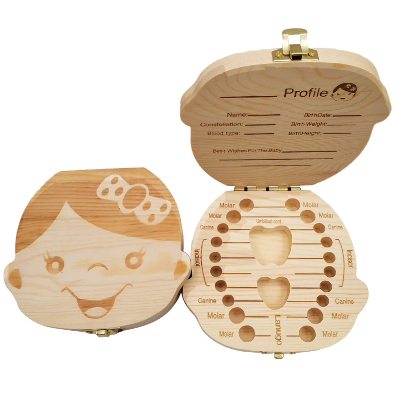 Baby Tooth Box Wooden Kids Mil - Baby Keepsake Box avis et prix
