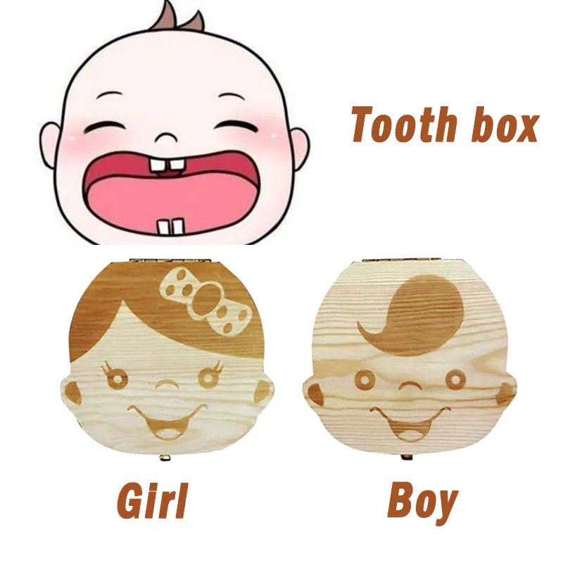 Baby Tooth Box Wooden Kids Mil - Baby Keepsake Box avis et prix
