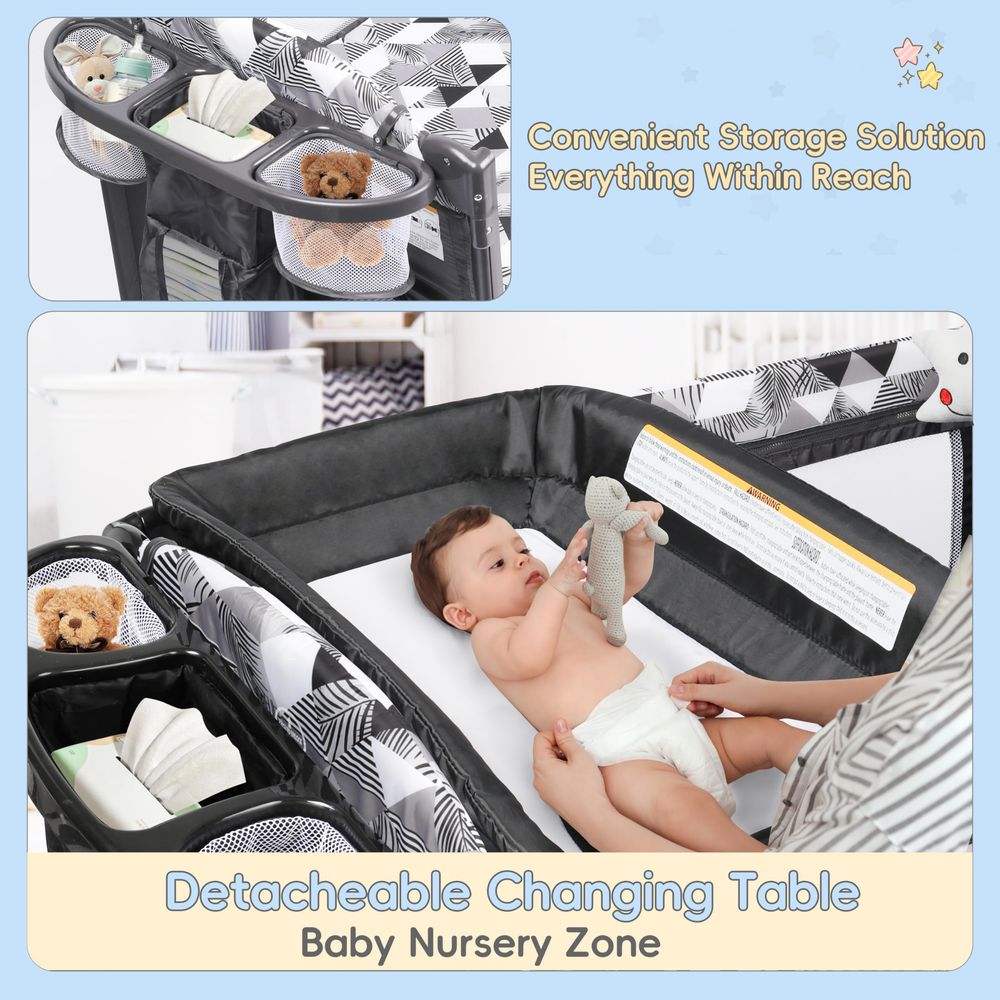 5in1 Pack and Play with Changi - Bassinet Bedside Sleeper avis et prix