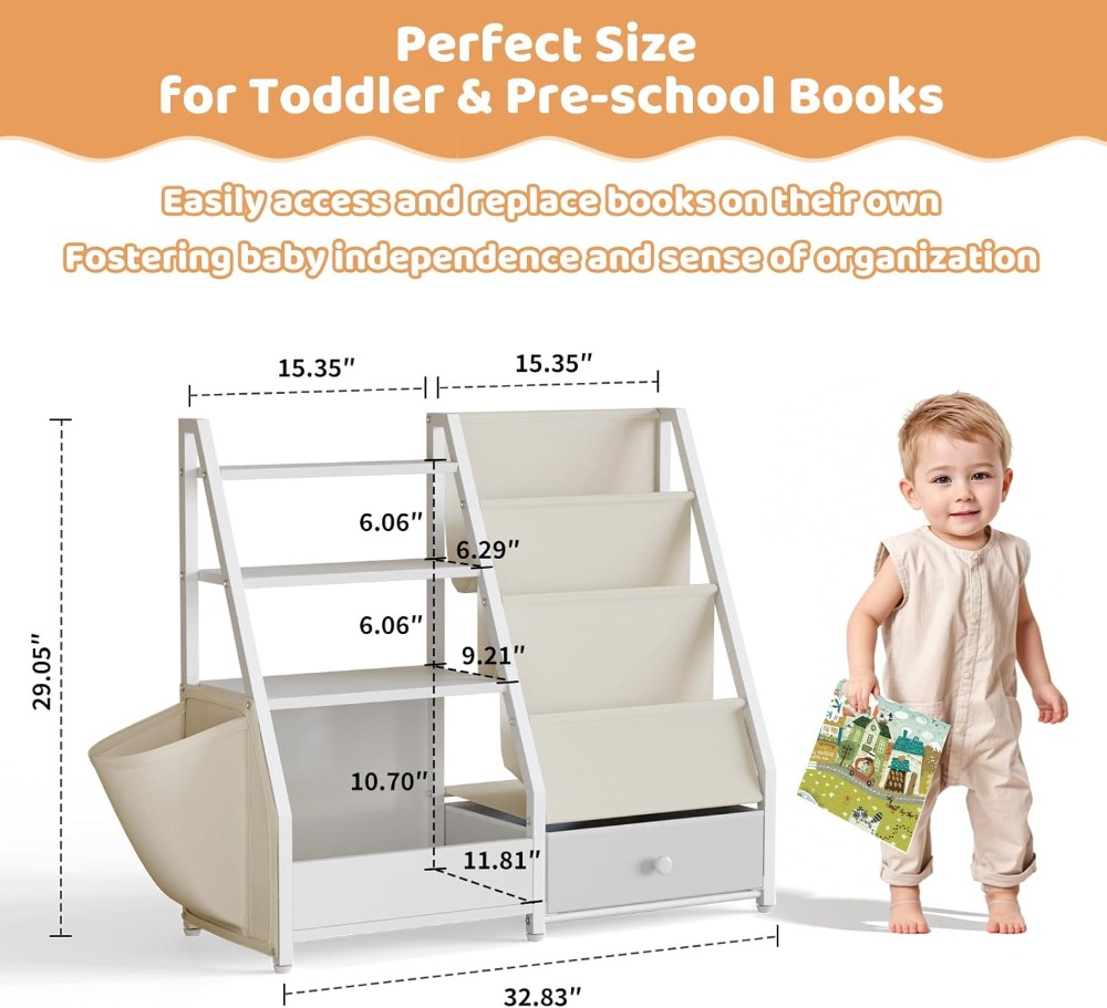 Kids Bookshelf and Toy Storage - Baby Nursery Books avis et prix