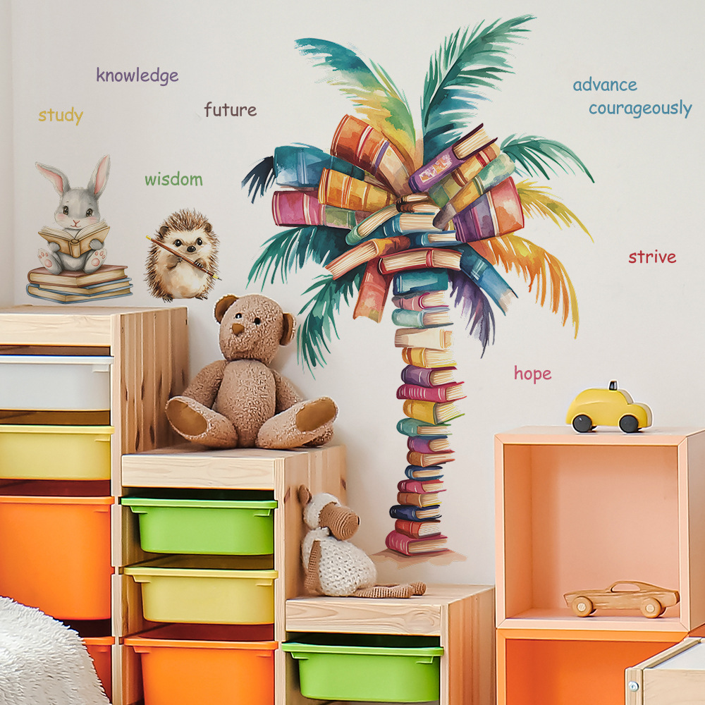Book Coconut Tree Wall Sticker - Baby Nursery Books avis et prix