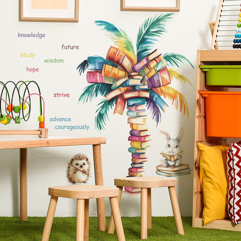 Book Coconut Tree Wall Sticker - Baby Nursery Books avis et prix