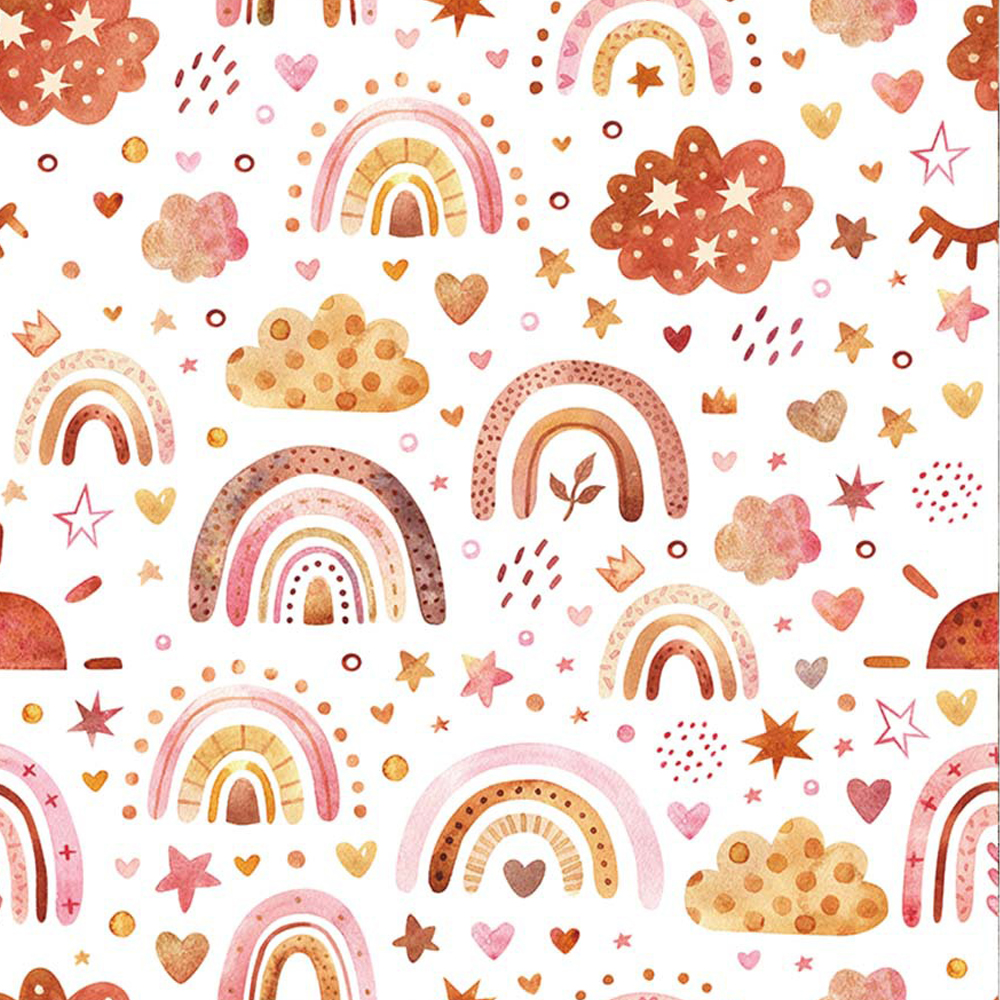 Rainbow Wallpaper Peel and Sti - Baby Nursery Wallpaper Girl avis et prix