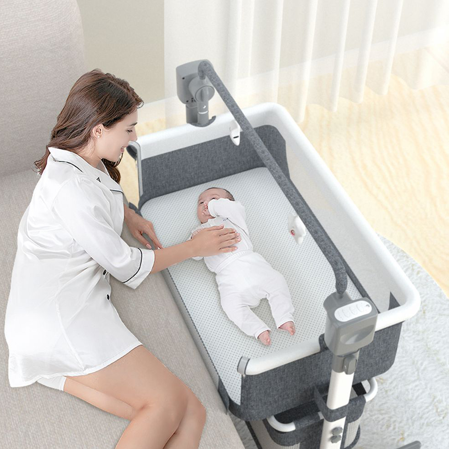 Baby Bassinet,Automatic Electr - Bassinet Bedside Sleeper avis et prix