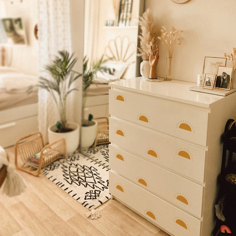 Boho Yellow Orange Half Sun Wa - Baby Nursery Yellow avis et prix