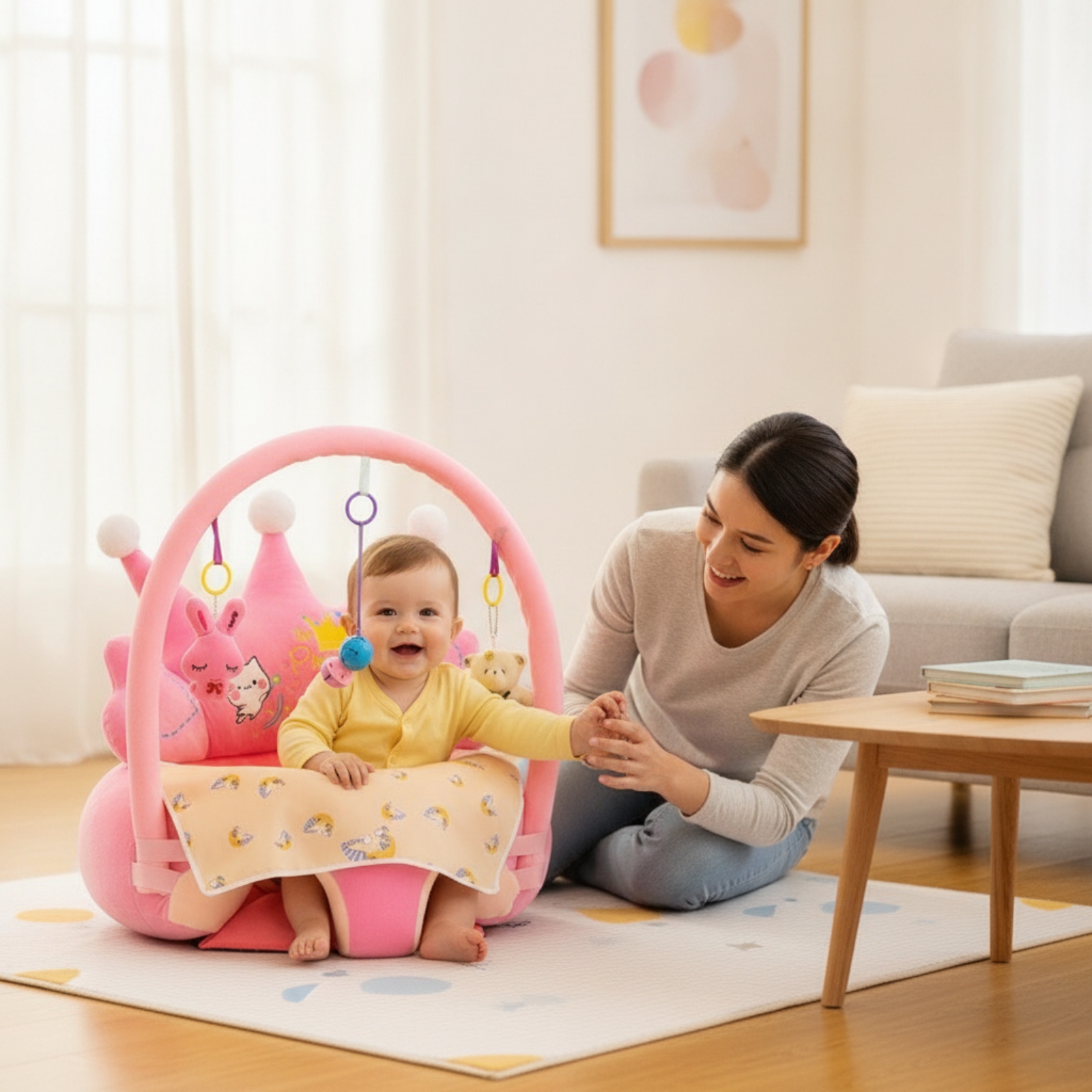 Baby Floor Seat with Toy Bar S - Baby Nursery Chair avis et prix