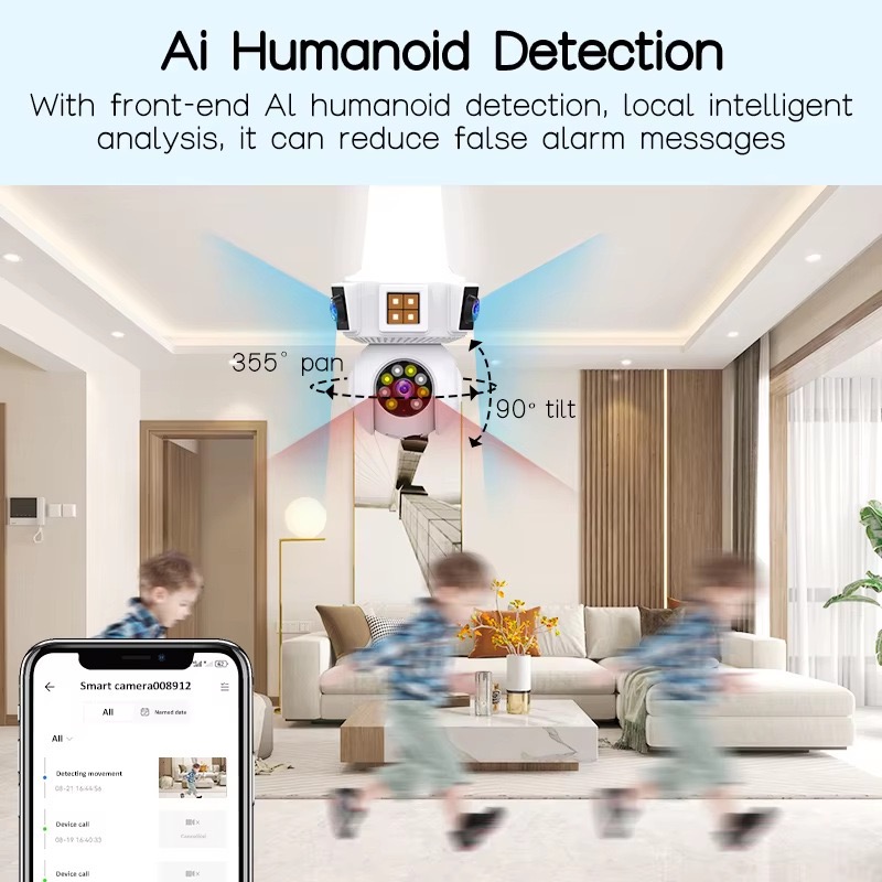 6MP V380pro APP Dual Lens Full - Baby Monitor Split Screen avis et prix