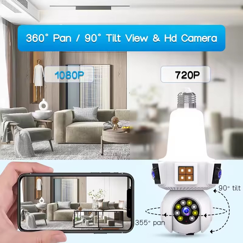 6MP V380pro APP Dual Lens Full - Baby Monitor Split Screen avis et prix