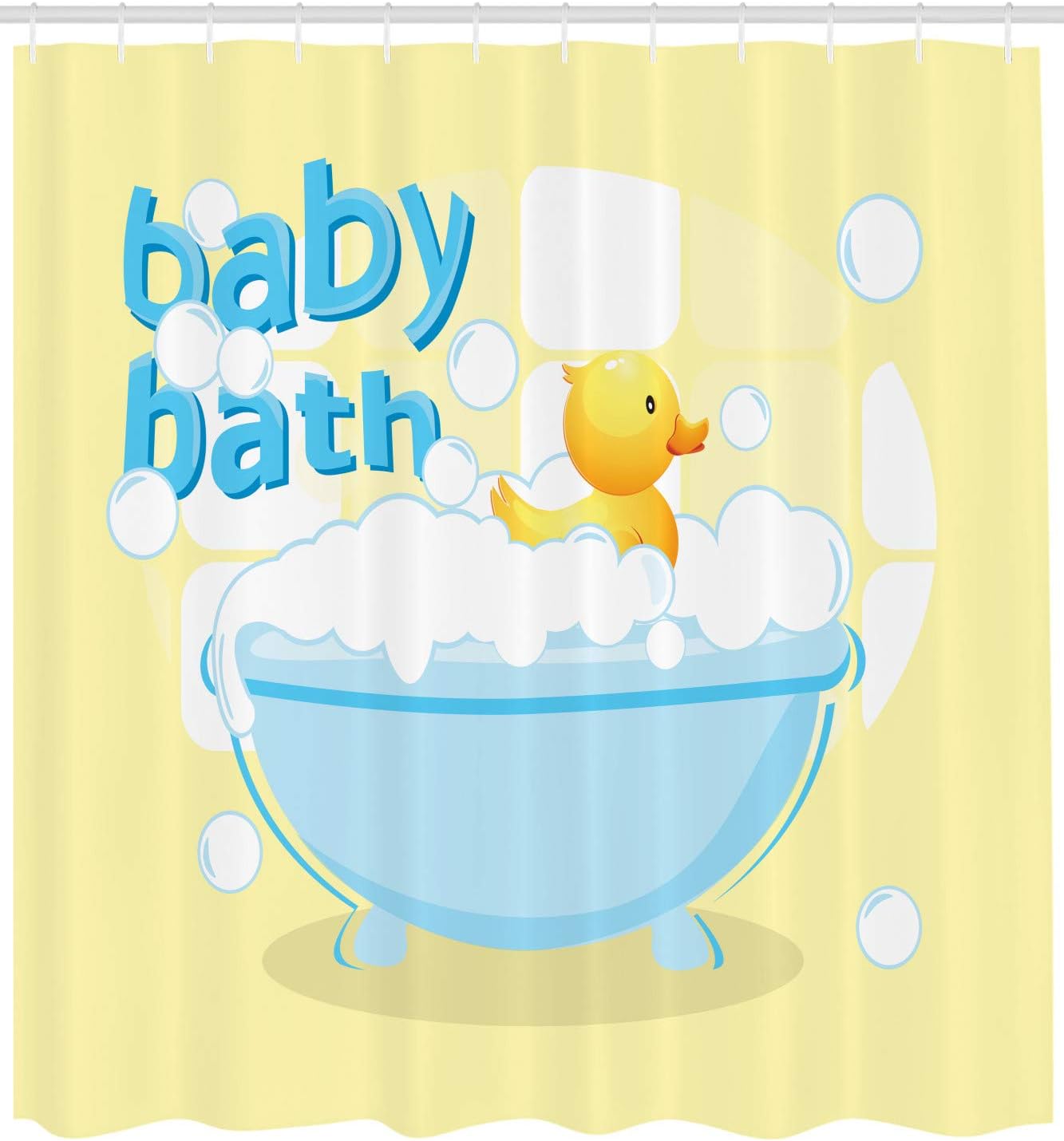 Yellow Baby Bath Shower Curtai - Baby Nursery Yellow avis et prix