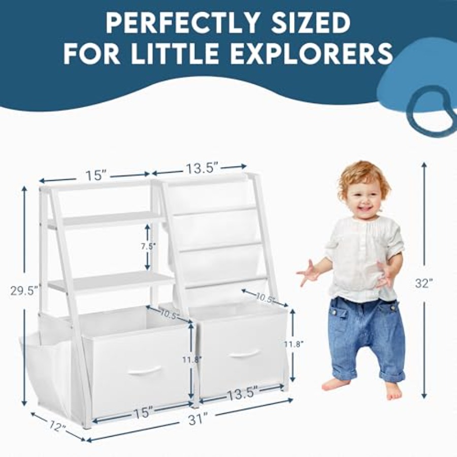 Bookshelf and Toy Storage Book - Baby Nursery Books avis et prix