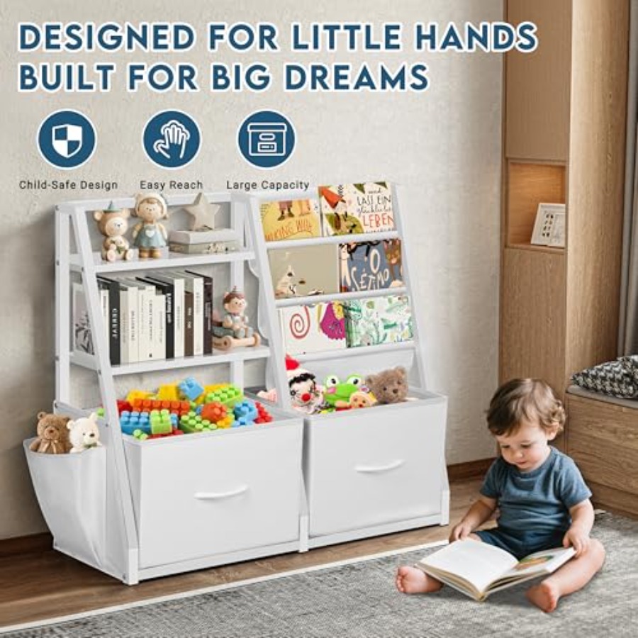 Bookshelf and Toy Storage Book - Baby Nursery Books avis et prix