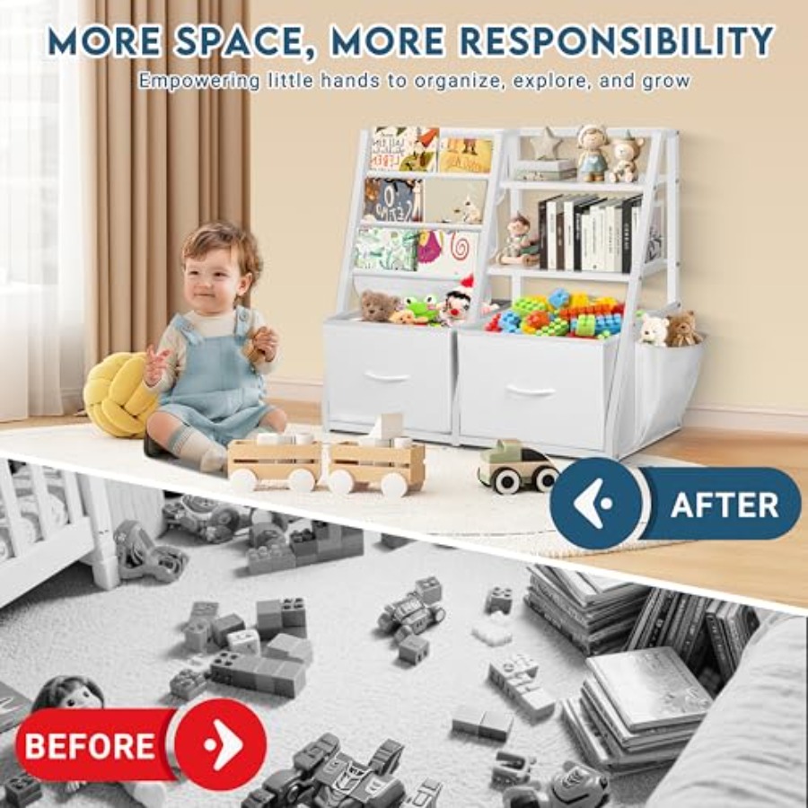 Bookshelf and Toy Storage Book - Baby Nursery Books avis et prix