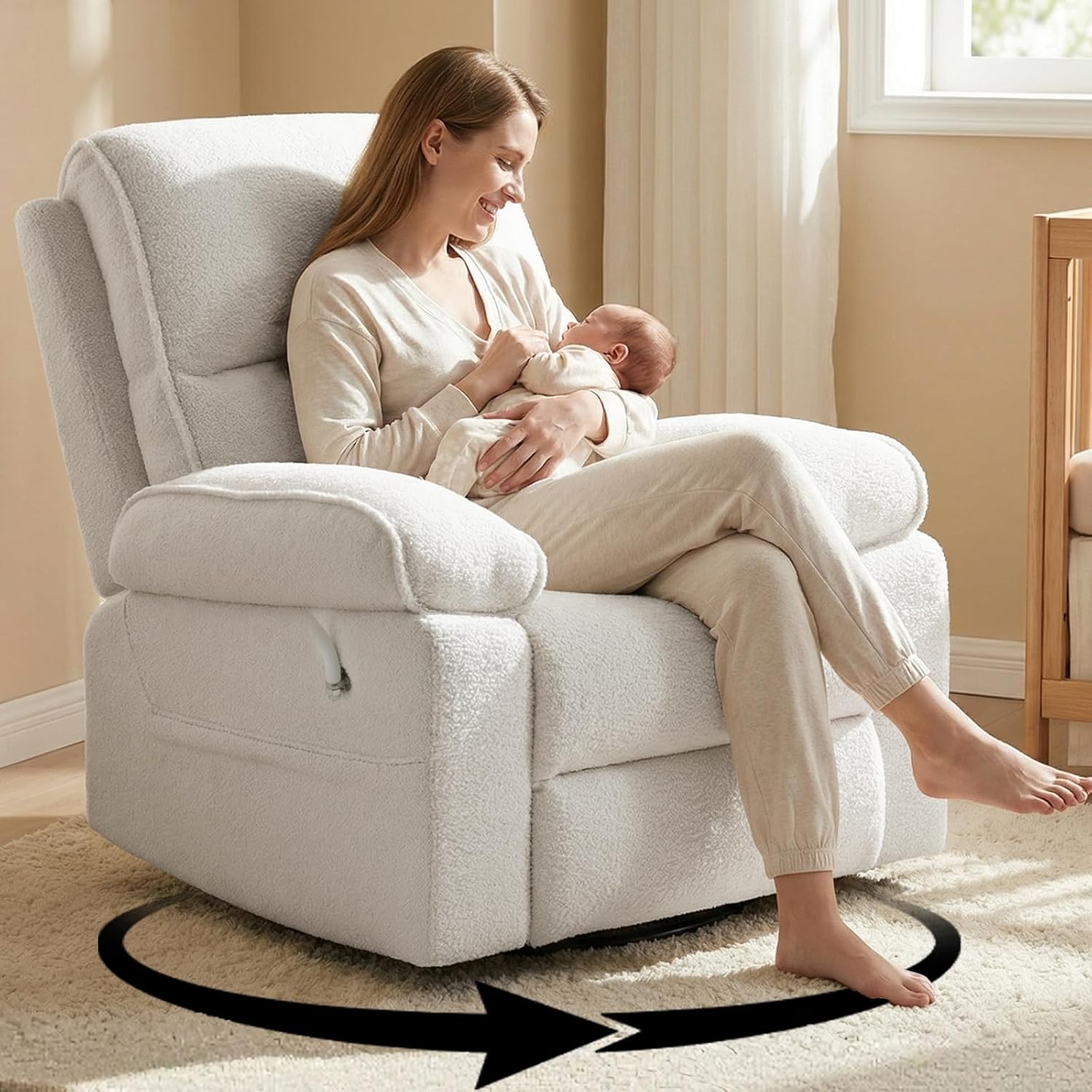 360° Swivel Rocker Recliner Nu - Baby Nursery Rocking Chair avis et prix