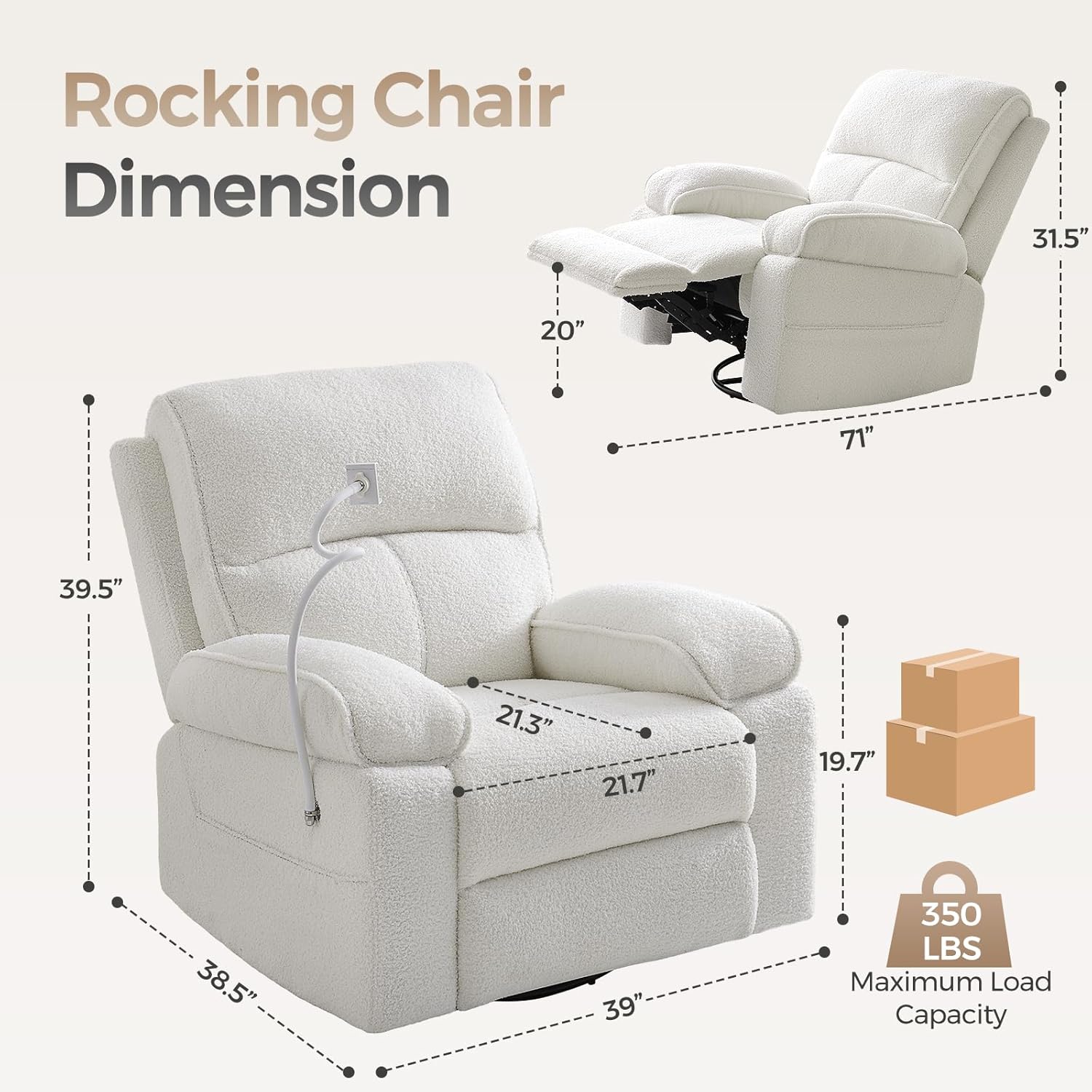 360° Swivel Rocker Recliner Nu - Baby Nursery Rocking Chair avis et prix