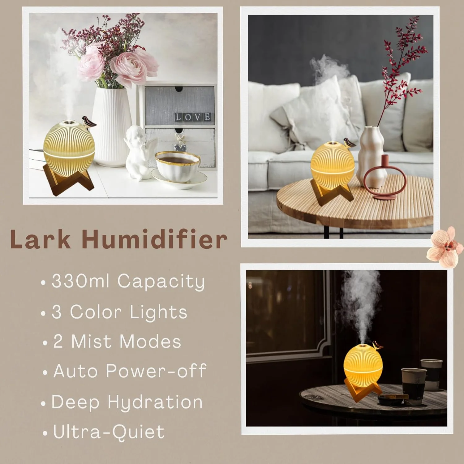 Cool Mist Mini Humidifier. Cut - Baby Nursery Yellow avis et prix