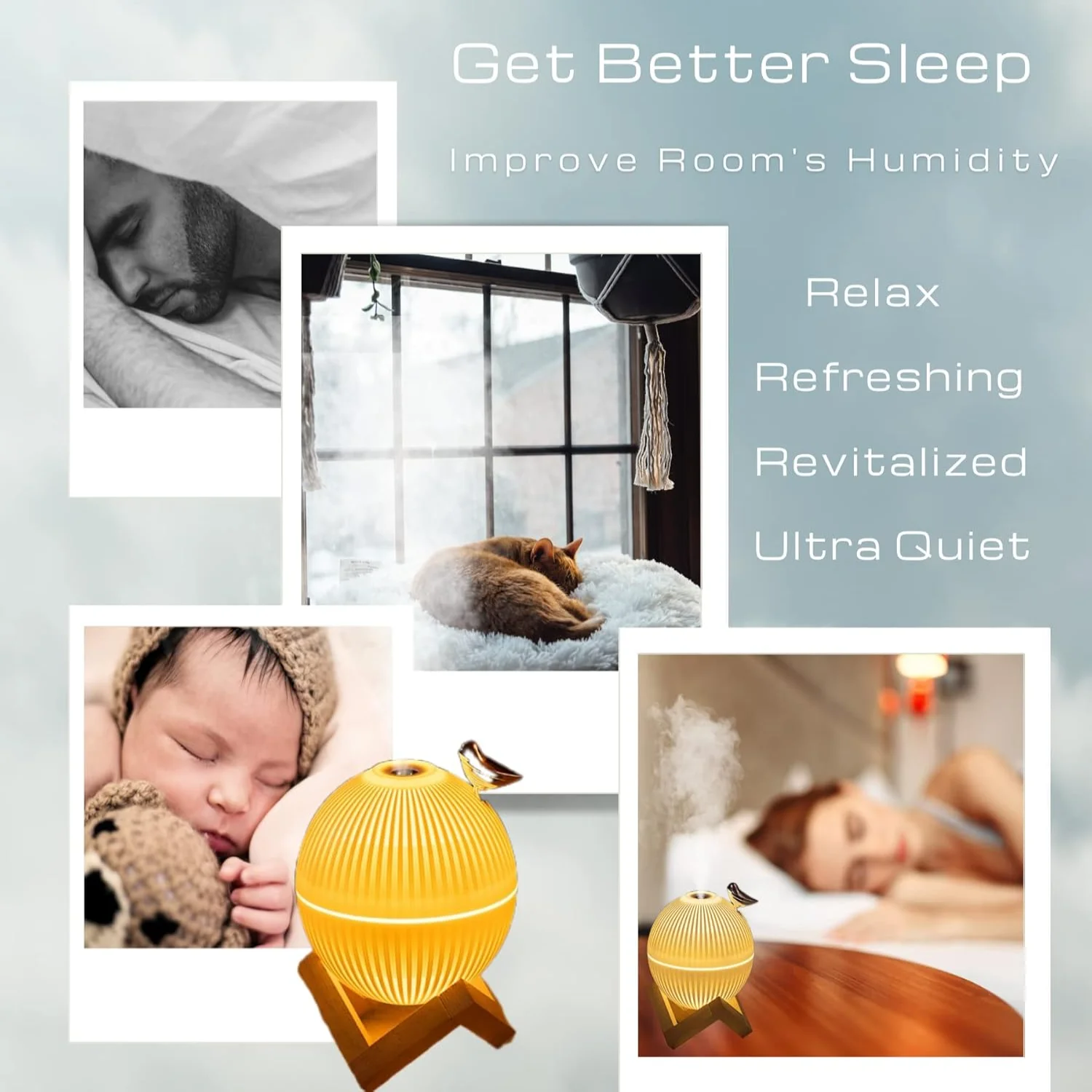Cool Mist Mini Humidifier. Cut - Baby Nursery Yellow avis et prix