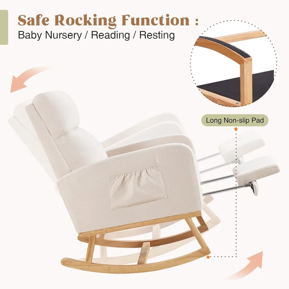 Nursing Glider Rocking Chair W - Baby Nursery Rocking Chair avis et prix