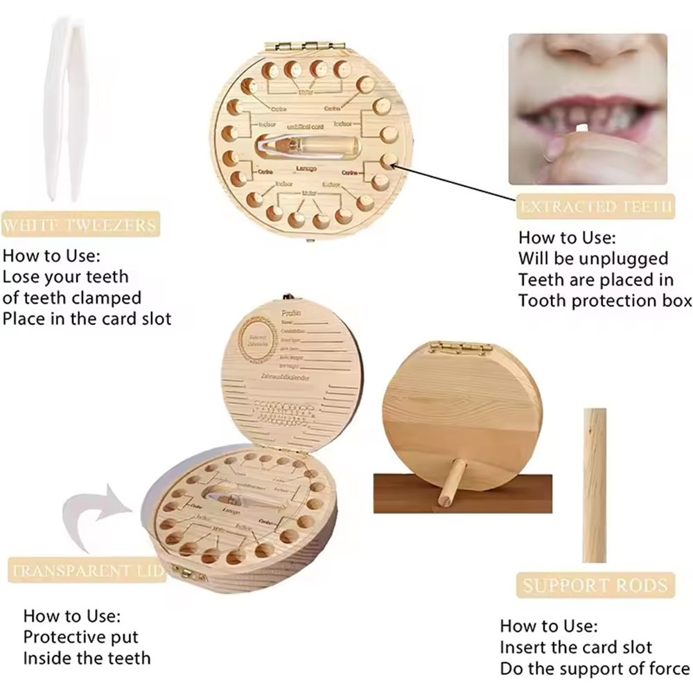 1PC Children's Milk Tooth Box  - Baby Keepsake Box avis et prix