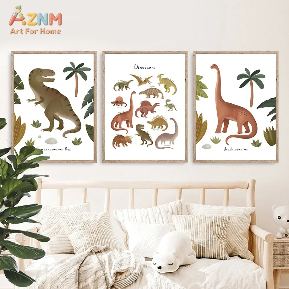 Dinosaur Tyrannosaurus Rex Tri - Baby Nursery Animal Prints avis et prix