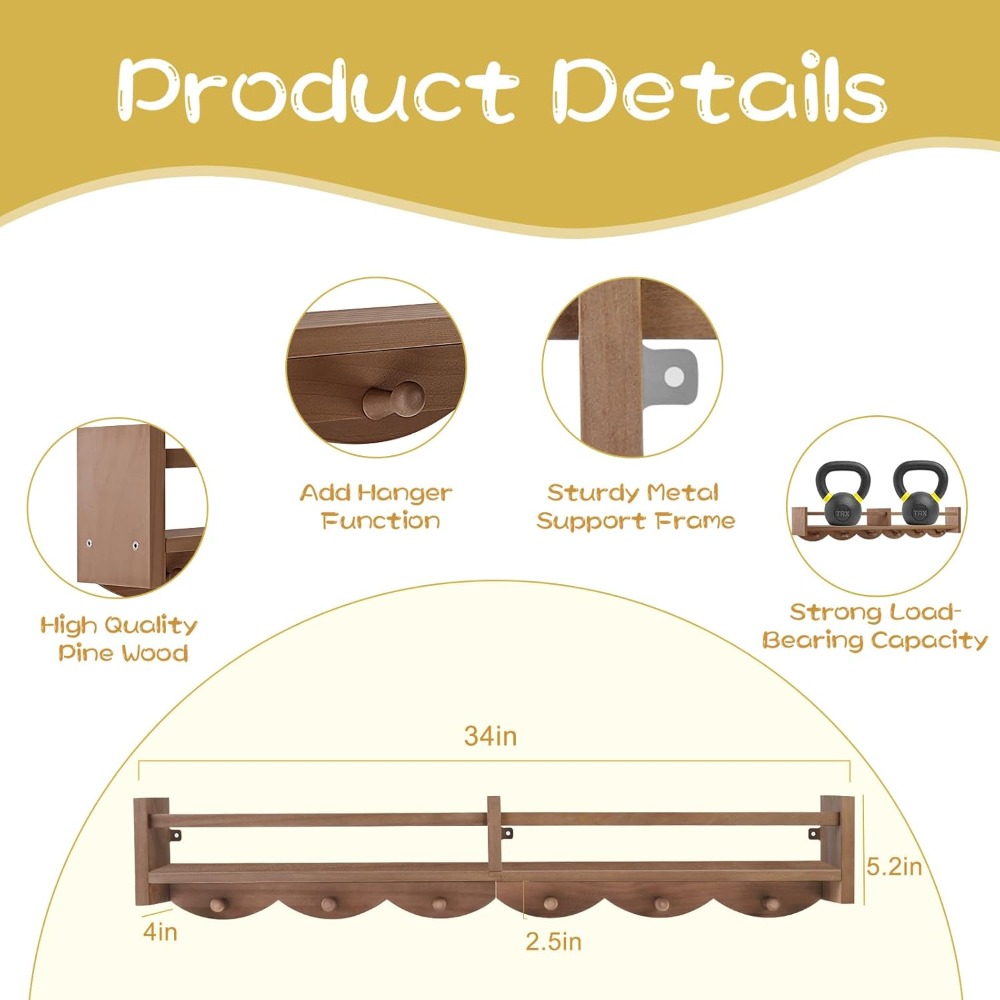 34-Inch Wall-Mounted Nursery B - Baby Nursery Hooks avis et prix