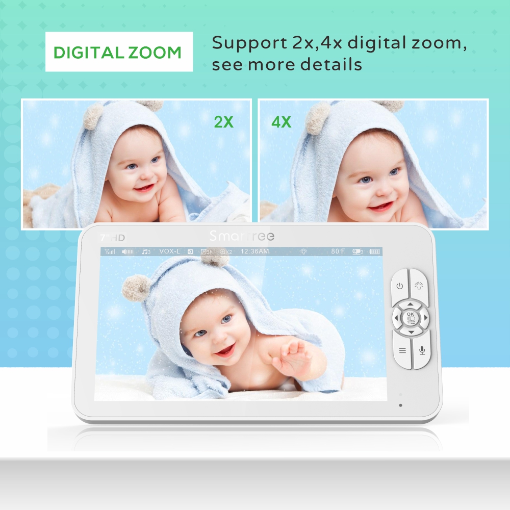7.0 Inch HD Video Baby Monitor - Baby Monitor Split Screen avis et prix
