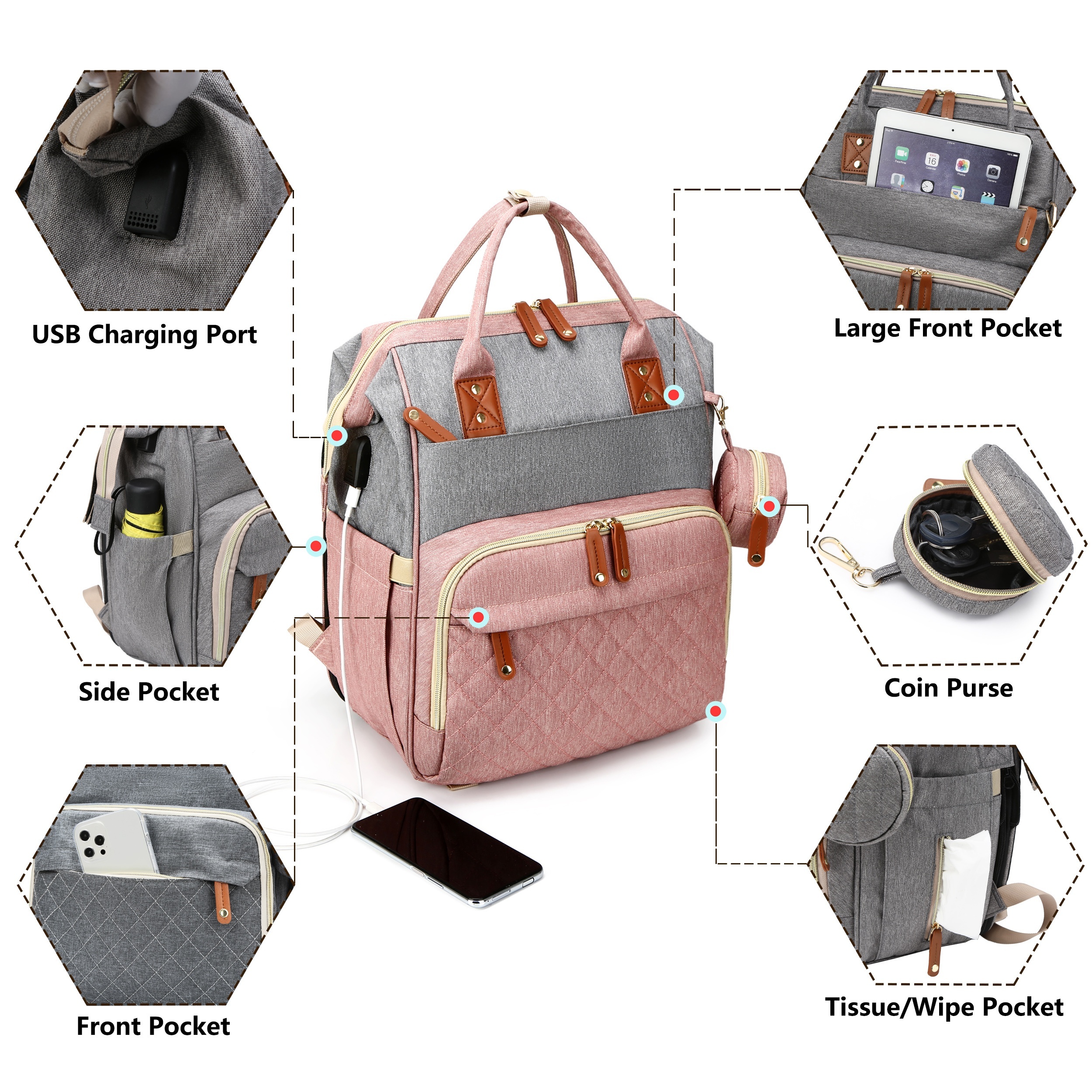 Baby Diaper Bag Backpack, Baby - Baby Nursery Backpack avis et prix
