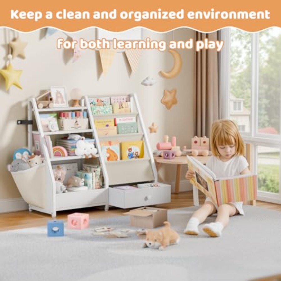Bookshelf and Toy Storage - Bo - Baby Nursery Books avis et prix
