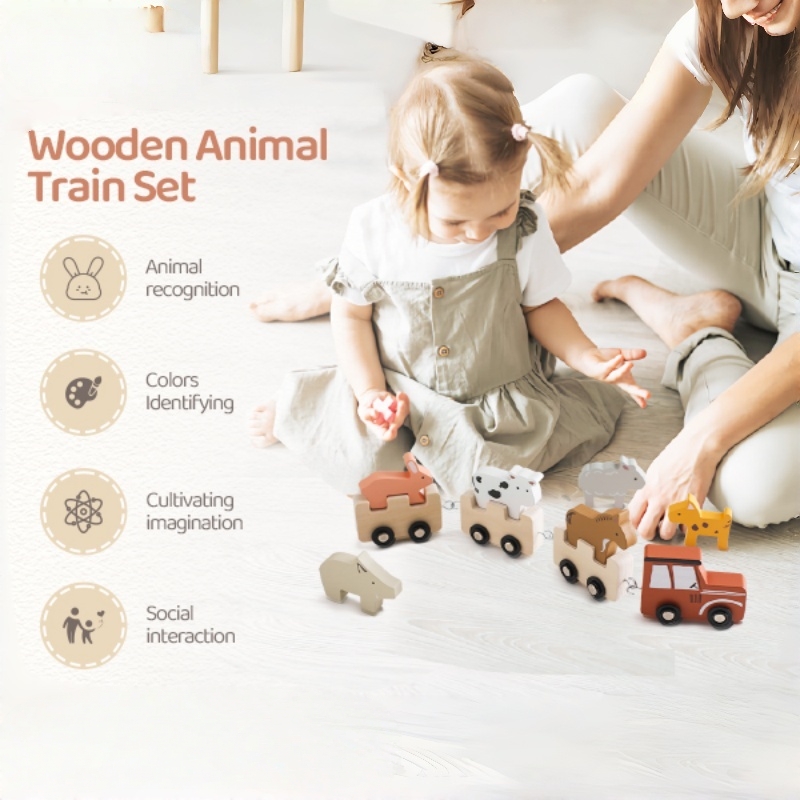 Colorful Wooden Push Train Toy - Baby Nursery Music avis et prix