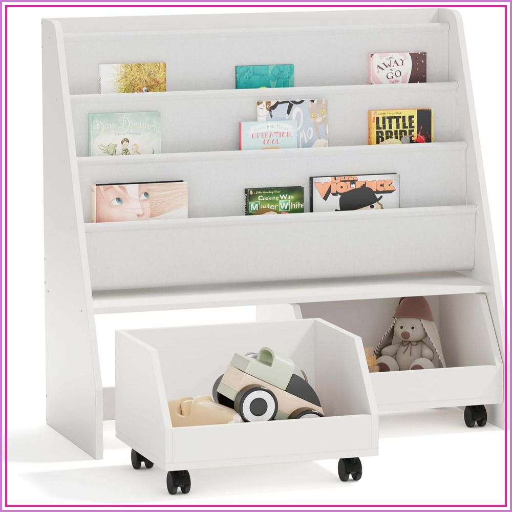 Kids Bookshelf with Two Movabl - Baby Nursery Books avis et prix