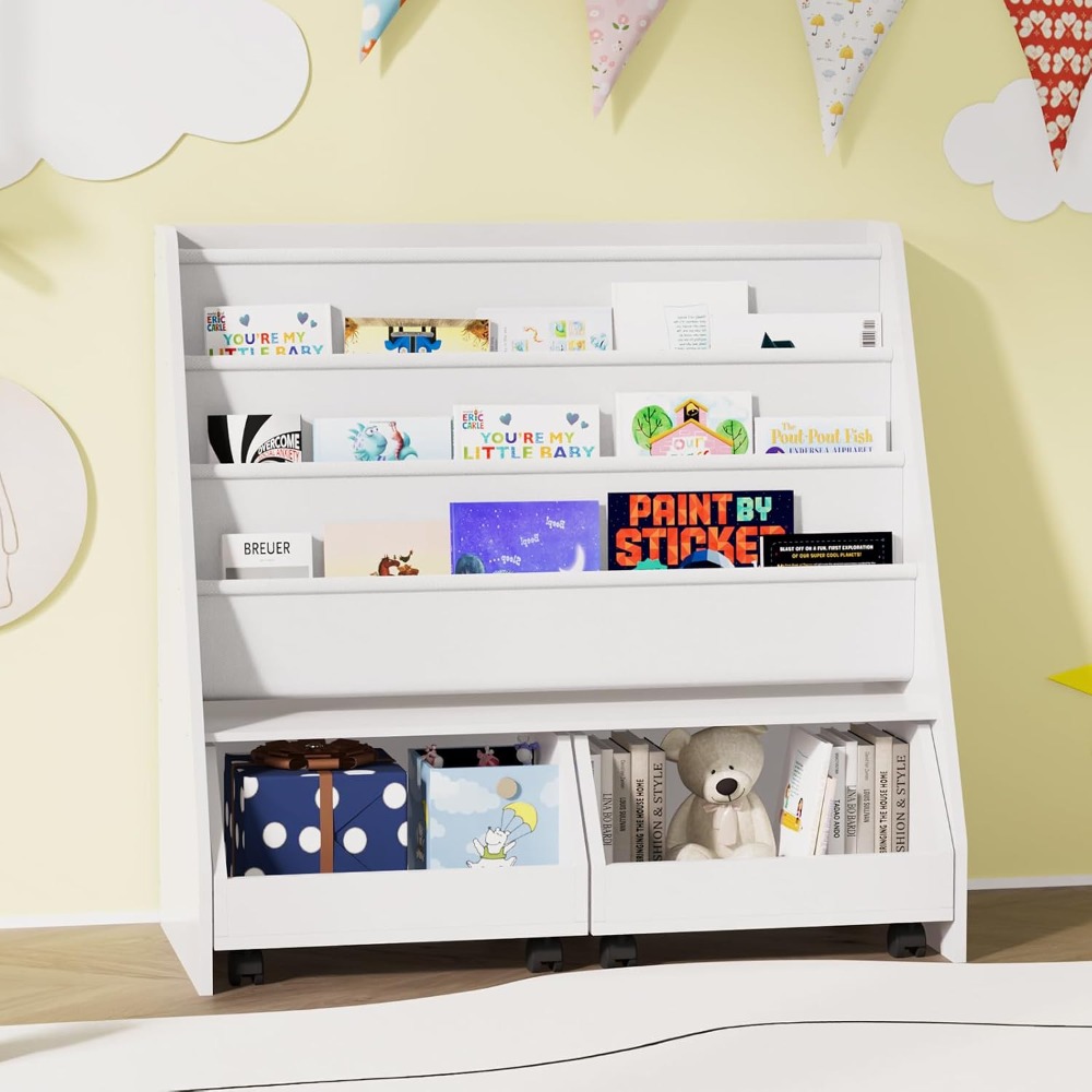 Kids Bookshelf with Two Movabl - Baby Nursery Books avis et prix