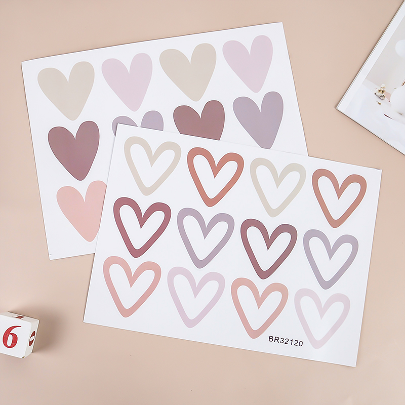 2pcs Lovely Hearts Ins Wall St - Baby Nursery Wallpaper Girl avis et prix