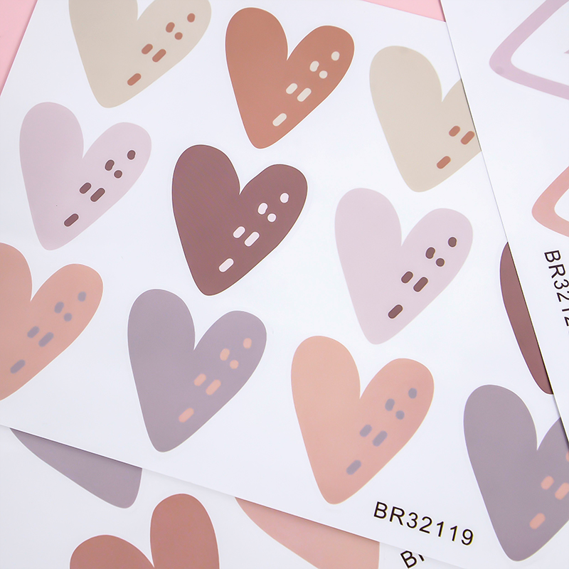2pcs Lovely Hearts Ins Wall St - Baby Nursery Wallpaper Girl avis et prix