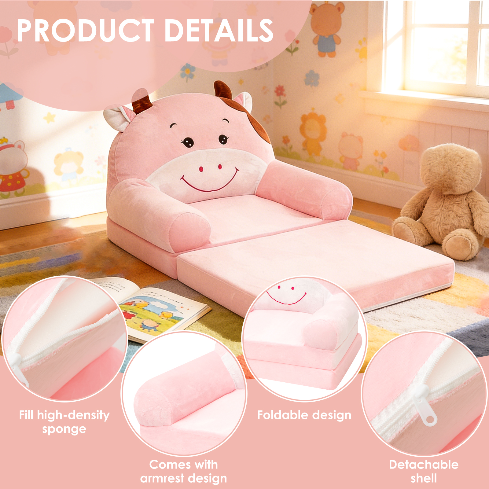Foldable Kids Sofa Cartoon Bab - Baby Nursery Chair avis et prix