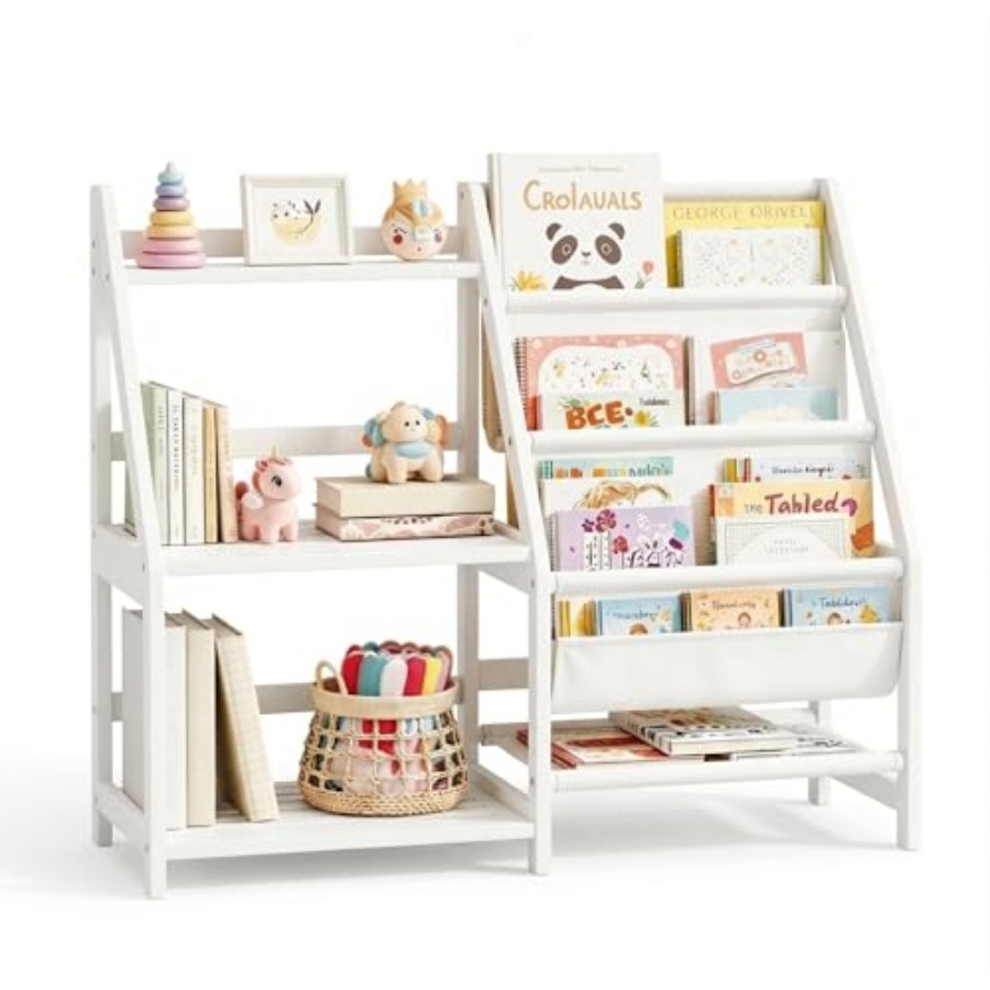 Bookshelf with Storage 3 Tier  - Baby Nursery Books avis et prix